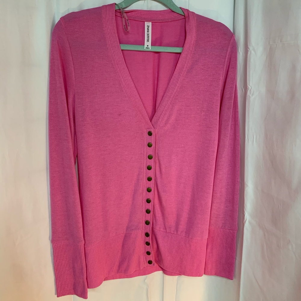 5/$40 SALE Bubble gum pink cardigan